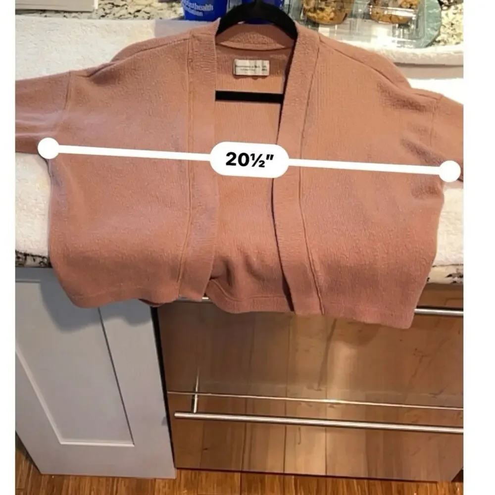 Abercrombie & Fitch Cardigan Sweater Size XXS Romantic Cottagecore Feminine Tan